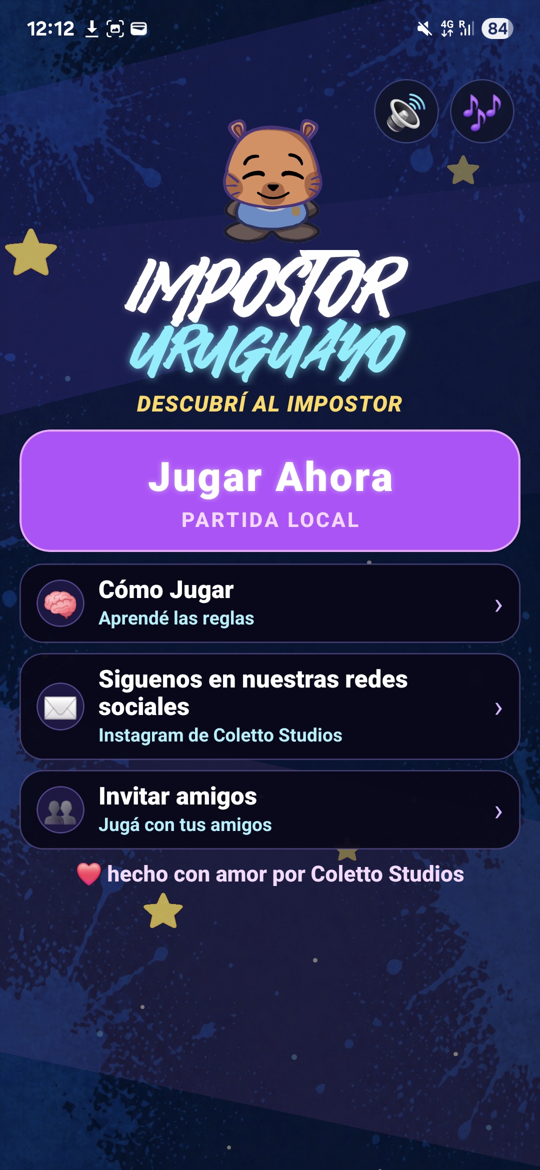 Impostor Uruguayo – Menú